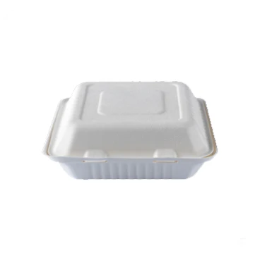
Big Size sugarcane biodegradable food container disposable packaging lunch box 