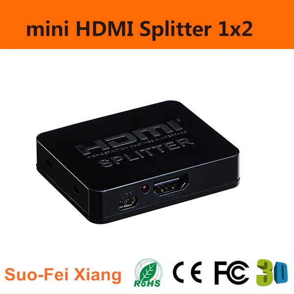  4K * 2K HD видео HDMI сплиттер 2 порта 1x2 1 в выхода Поддержка full 3D 1080P/60