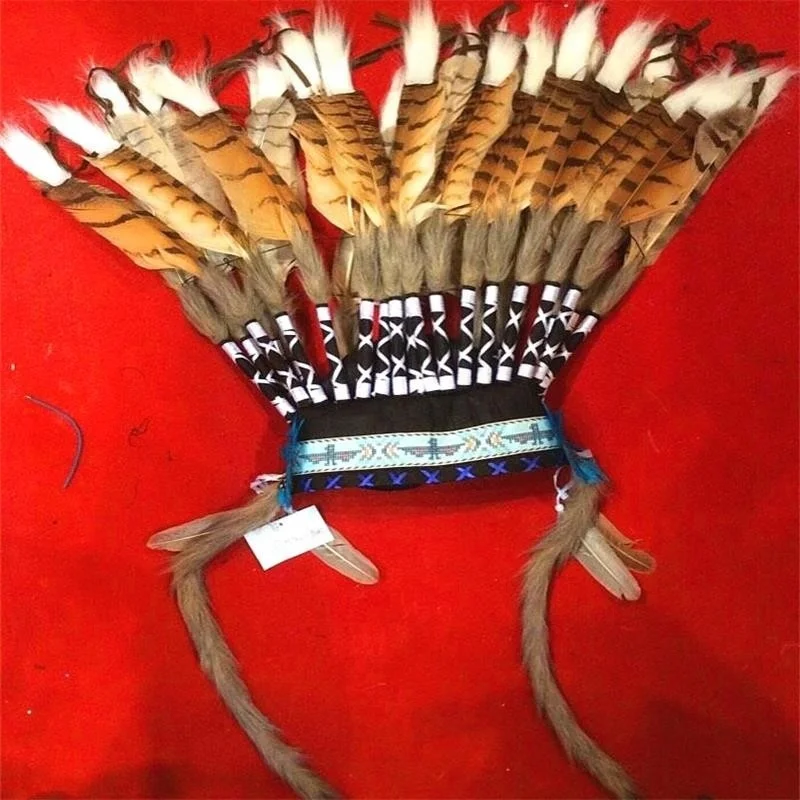 Модный/экологичный/красочный/индийский головной убор с перьями