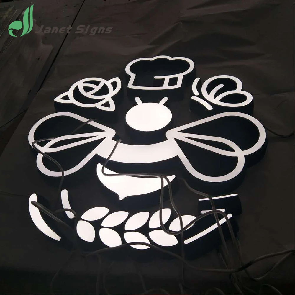 Высококачественные знаки с подсветкой из нержавеющей стали, металлические буквы и цифры