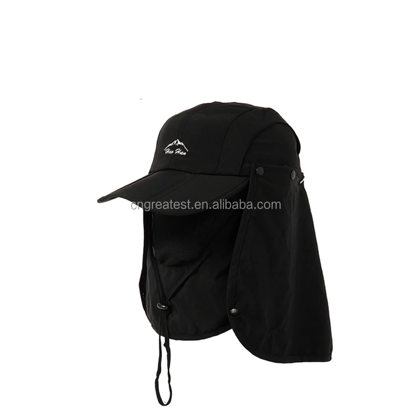 Foldable Quick Dry Outdoor Sports Sun Hats Nylon Sunscreen Anti-UV Cap Cycling Fishing Quick Drying Cap For Male And Female