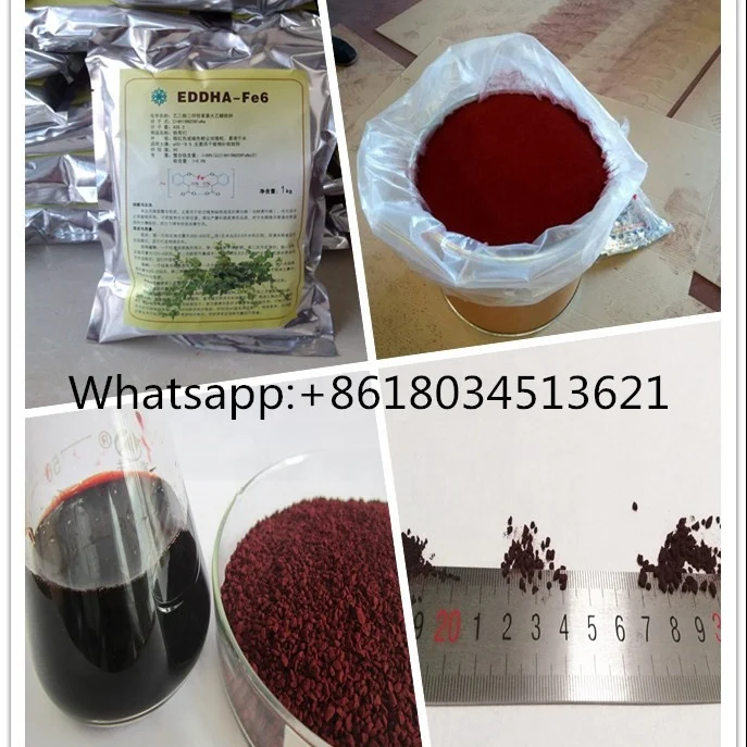 
China supplier chelated fertilizer eddha, eddha fe 6% price. 