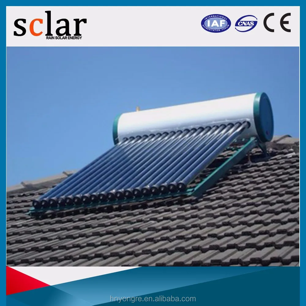 Pressurized 200Liters heat pipe solar water heater