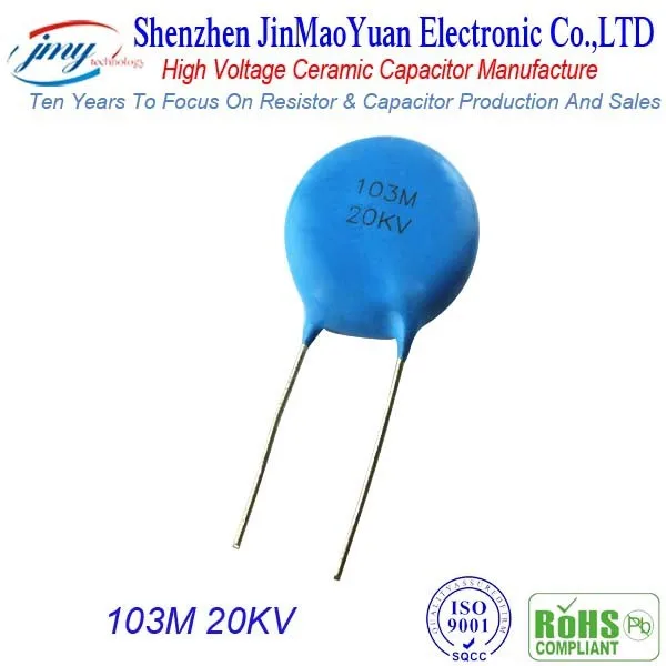 Керамические дисковые синий конденсаторы 6KV 10000pf / керамический конденсатор 103