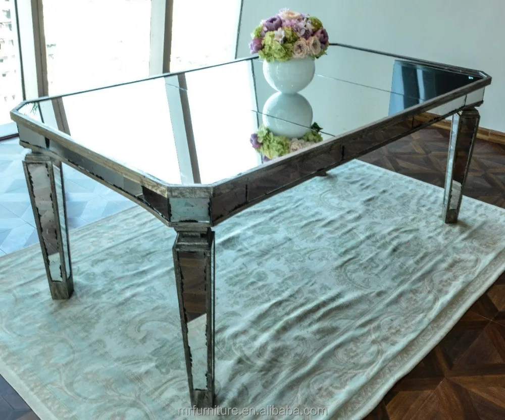 
Antique mirrored dining table- 