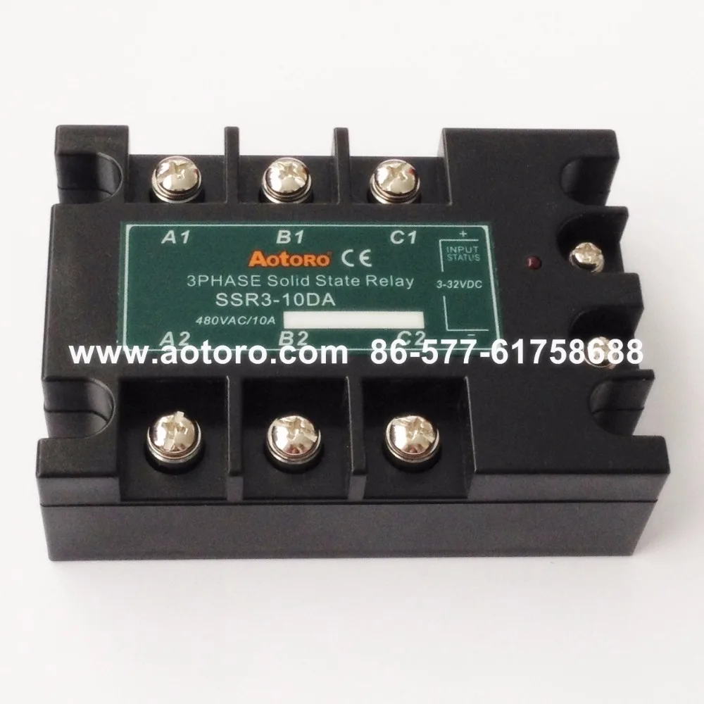 Solid state relay SSR3-100DA 100A three phase electrical relays 100a 24v