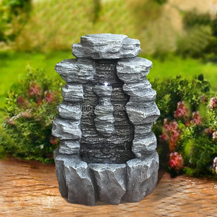 Скала искусственные водопады открытый сад фонтаны