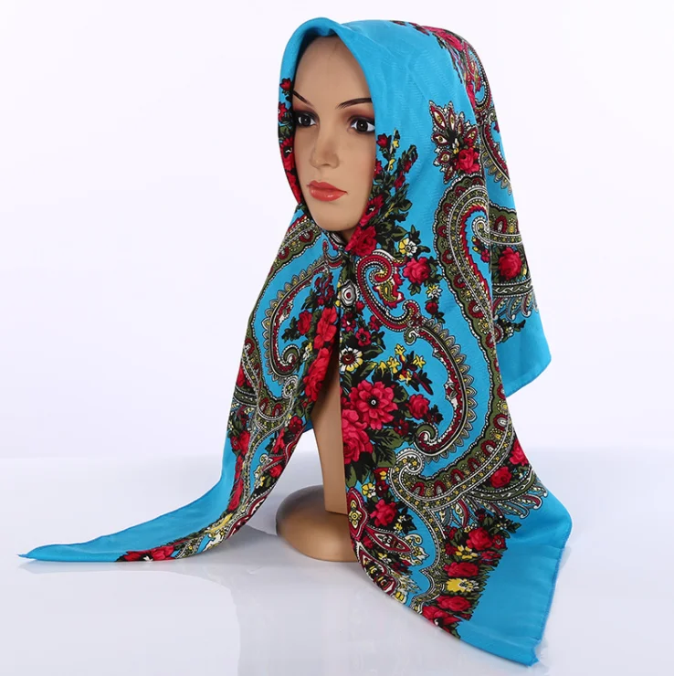 Hot sale NEW STYLE square Russian Arab style Scarf For Female  hijab shawl 0319004
