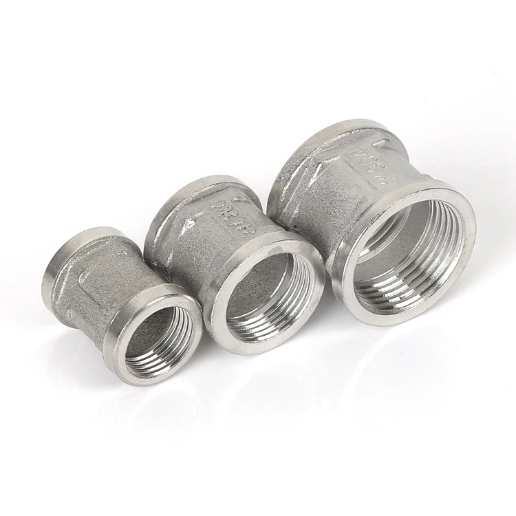 stainless steel 201 304 pipe fitting SUS female threads equal joint water plumbing pipe equal coupling fitting