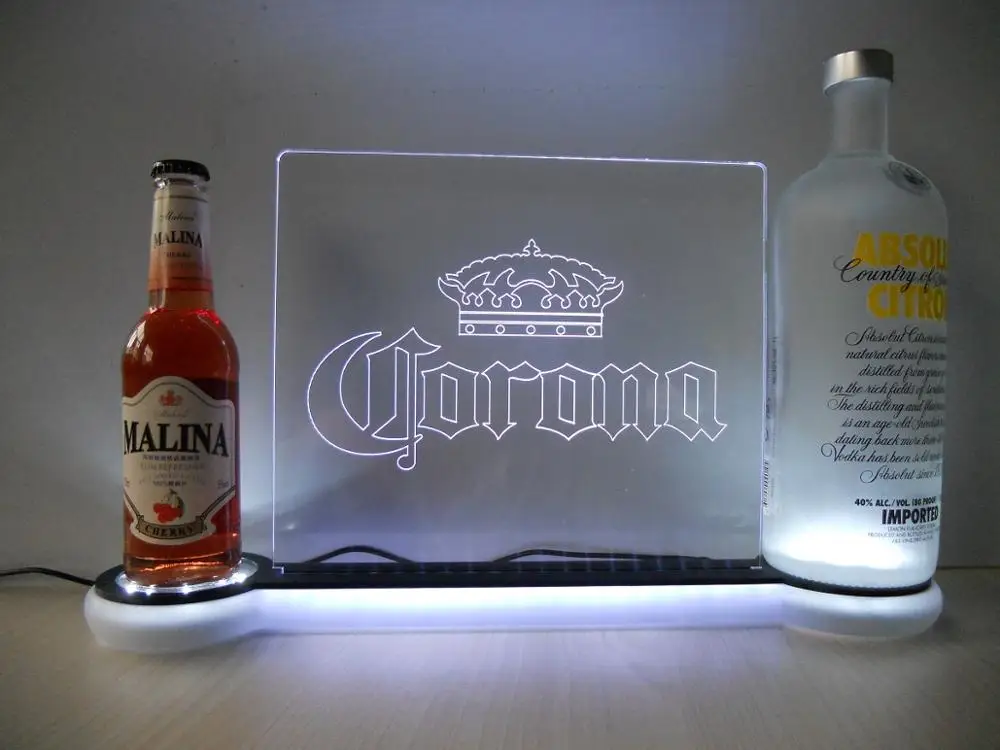 Back Bar Single Beer Bottle Glorifier Light Up Beer Bottle Display