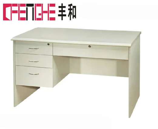 
Standard Size White Wooden Study Table /Desk with Shelf 