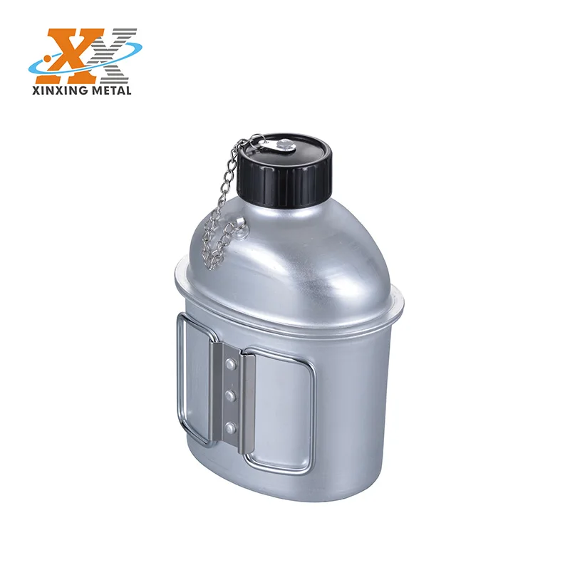 China Supplier Portable 1L Aluminum Drinking Cup Canteen Water Bottle