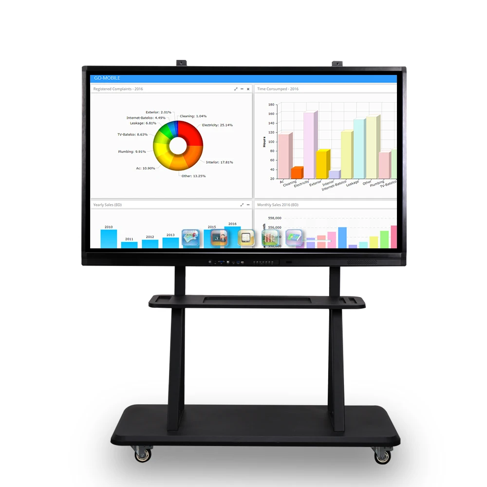 98 inch IR Touch Screen 10 points touch electronic interactive whiteboard digital signage kiosk