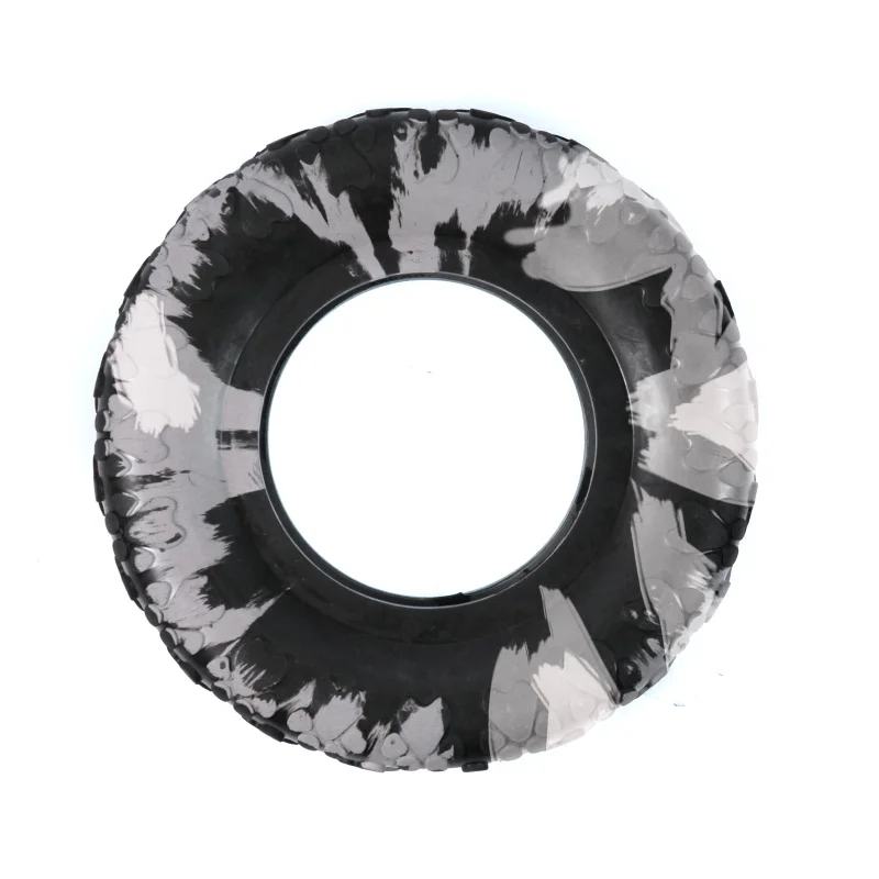 Popular Cool Camouflage Black Natural Rubber Solid Pulling Up Durable Dog Toy Tyre