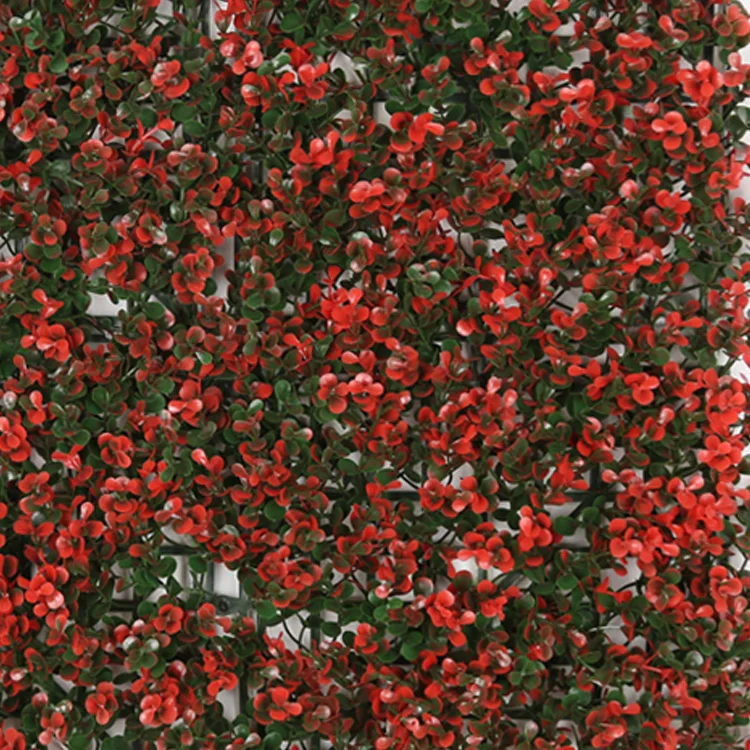 Wholesale Beautiful Decorative Plant Garden Decoration Plastic Boxwood Hedge Artificial Vertical Green Wall Artificial Hedge