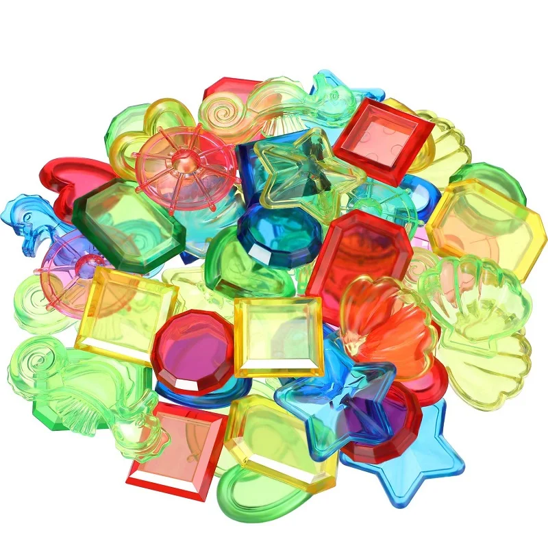 Diving Gem Swimming Pool Dive Gems Underwater Toys Plastic Gem Toys for Summer Pool Beach Party