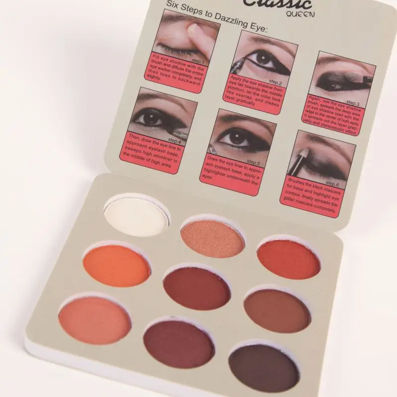 RTS high pigmented nude shimmer makeup eye shadow glitter eyeshadow palette best quality waterproof pallete eye shadow case book