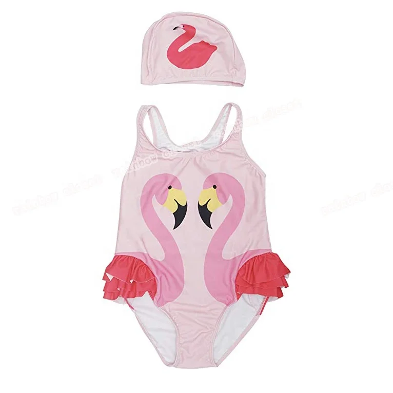 One Piece Ruffle Bathing Suit for Girls Kids Floral Print Bikini Swimwear Toddler Summer Swimsuit Plus Size Options