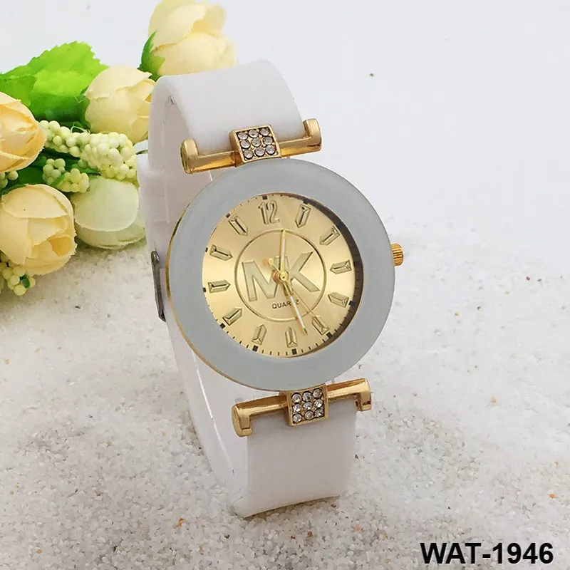 Geneva watches printing flower quartz silicone watch fashion