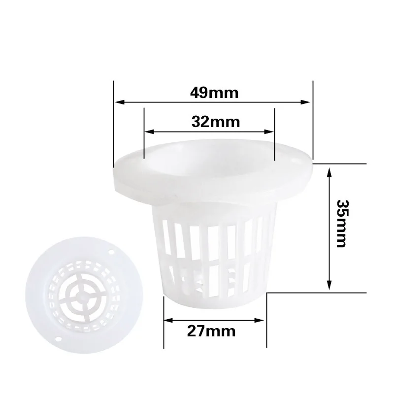 Agriculture Greenhouse Household Gardening White And Black Plastic Hydroponic Pots