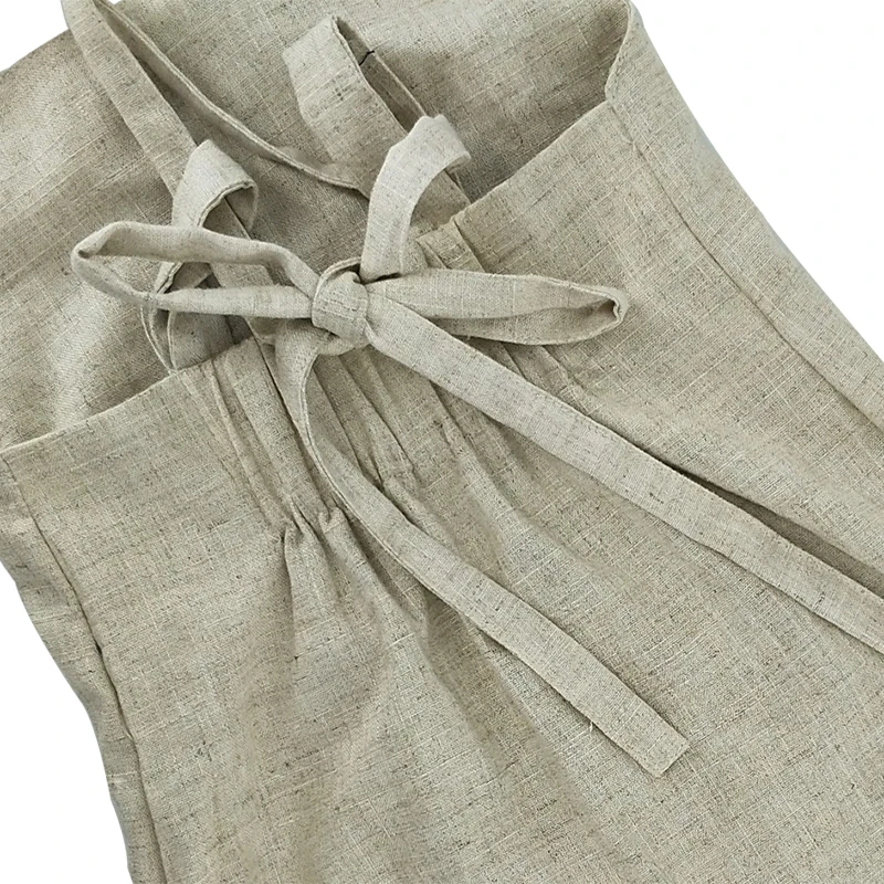 New Born Baby Clothes Linen Long Toddler Boys Pants New Spring  Plain Suspender For Kids