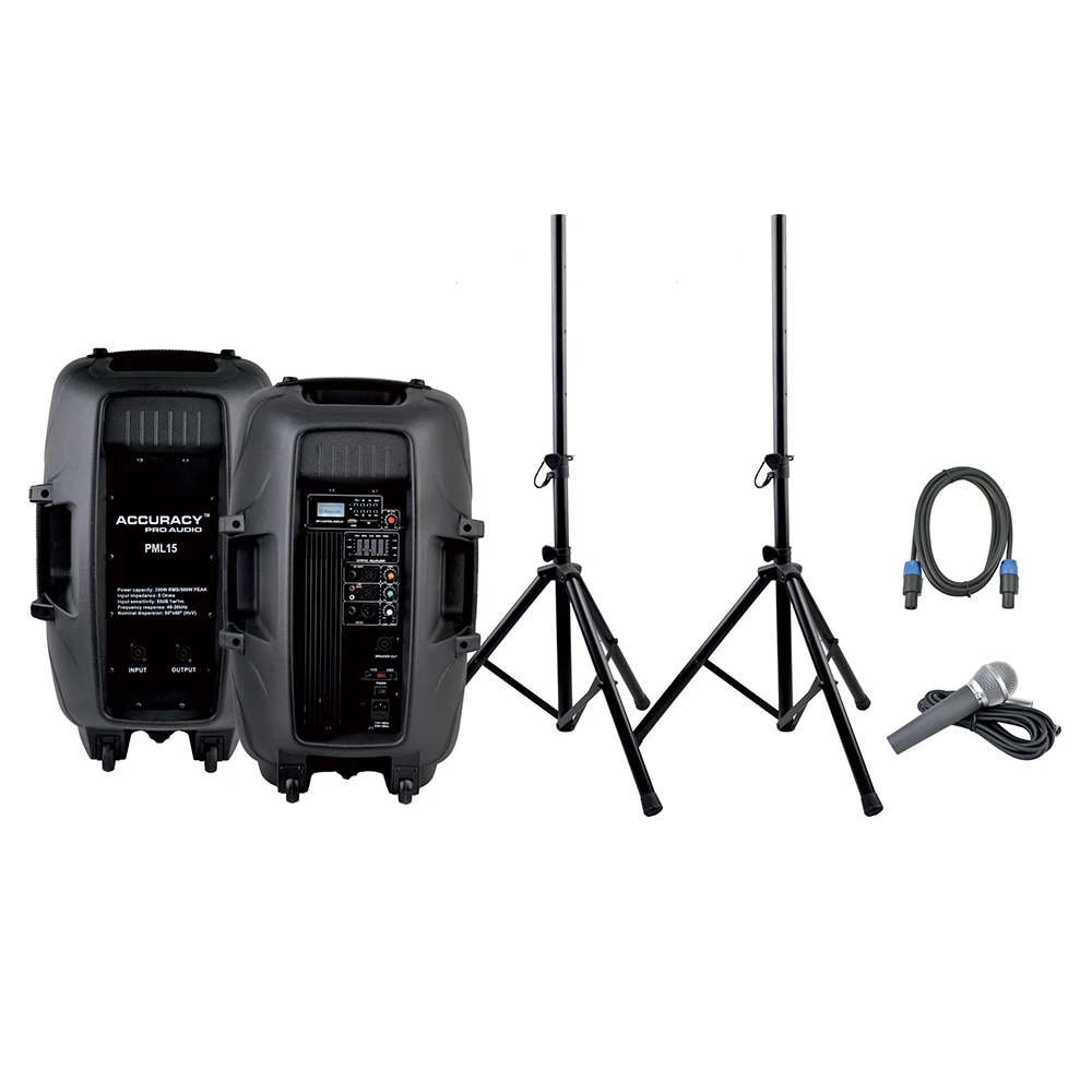 Точность Pro аудио PML15AQX-KIT переносная акустическая система 15 дюймов Акустическая система приведенный в действие спикер dj