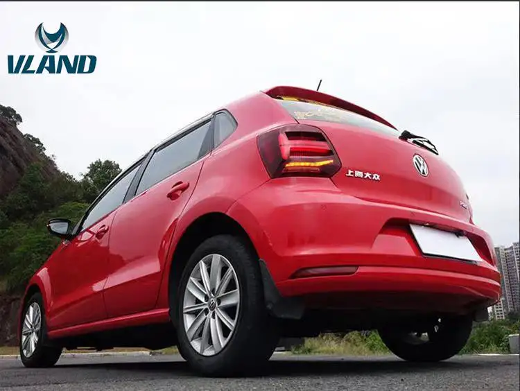 Автомобильная фара Vland для POLO 2011-2018, светодиодная задняя фара для Vento, полностью светодиодная задняя фара с матричным индикатором