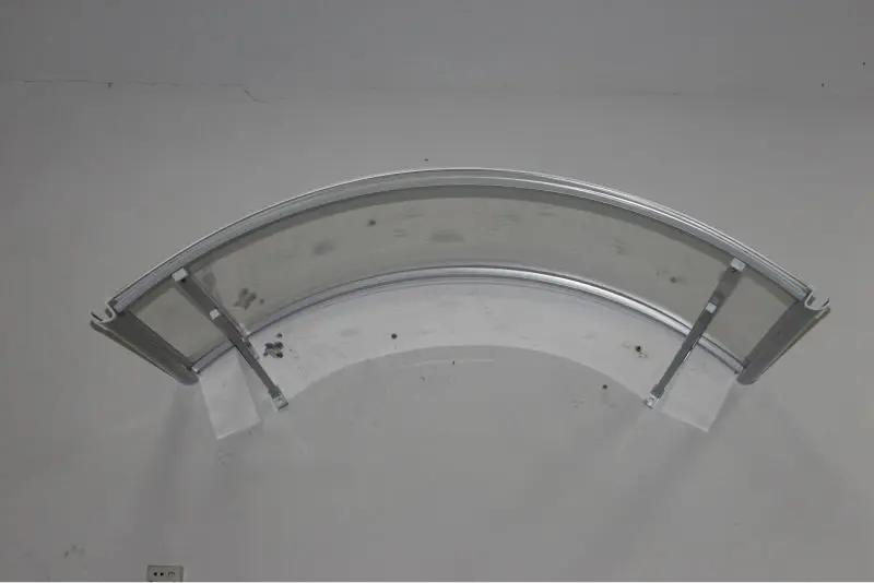 
Euro Design Vaulted Arch Aluminum Casa Door Canopy with Aluminum frame brackets and Polycarbonate sheet 