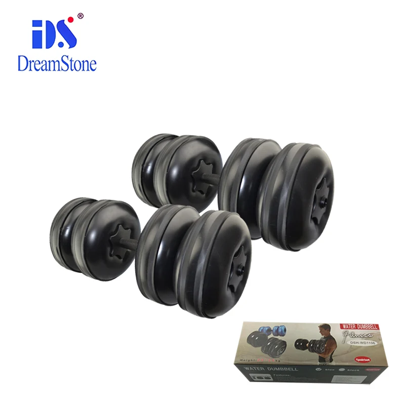 body building equicpment adjustable plastic water filled weights lifting dumbbell sets