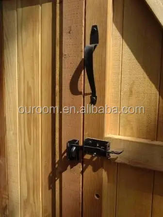 Automatic Decorative Thumb Gate Latch Black