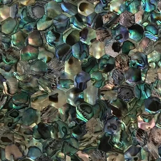 Iridescent Abalone Mother Of Pearl Shell Backsplash Wall Tiles Mosaics Panels Customized