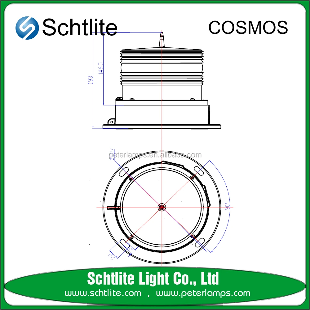 
COSMO 7 PC Wholesale Towers Harbors Solar Obstruction Light 