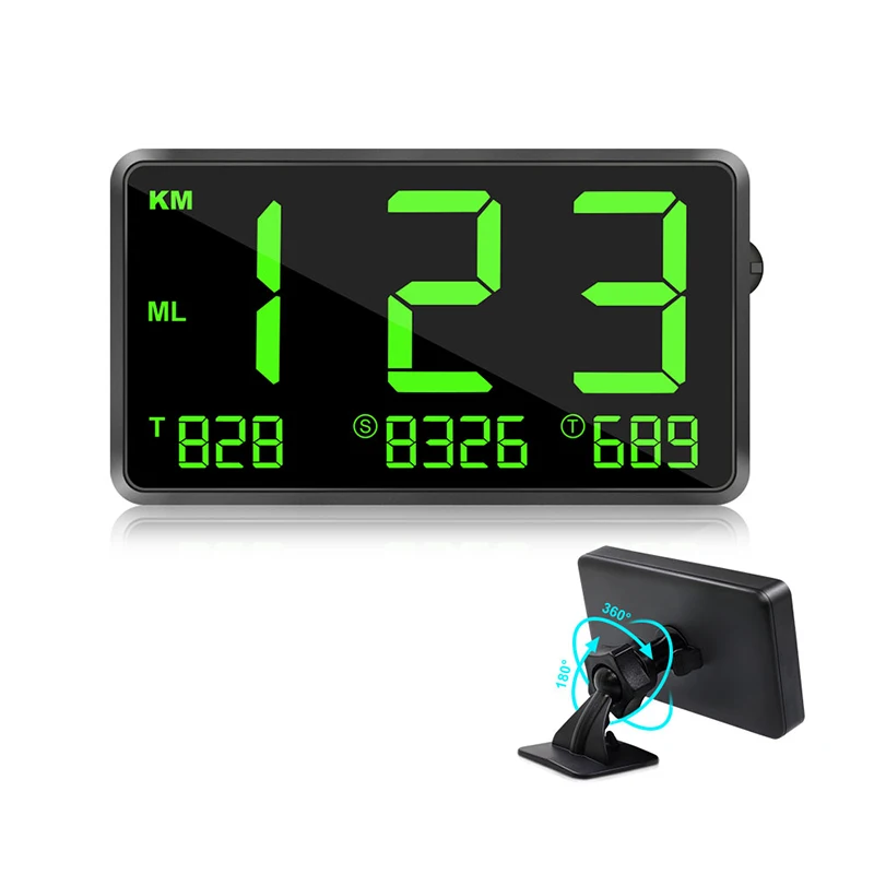 VJOY Hud C80 2.6inch Speedometer Digital Universal Headup Display Gear for Overspeed Alarm System Car Speedometer Projector c80