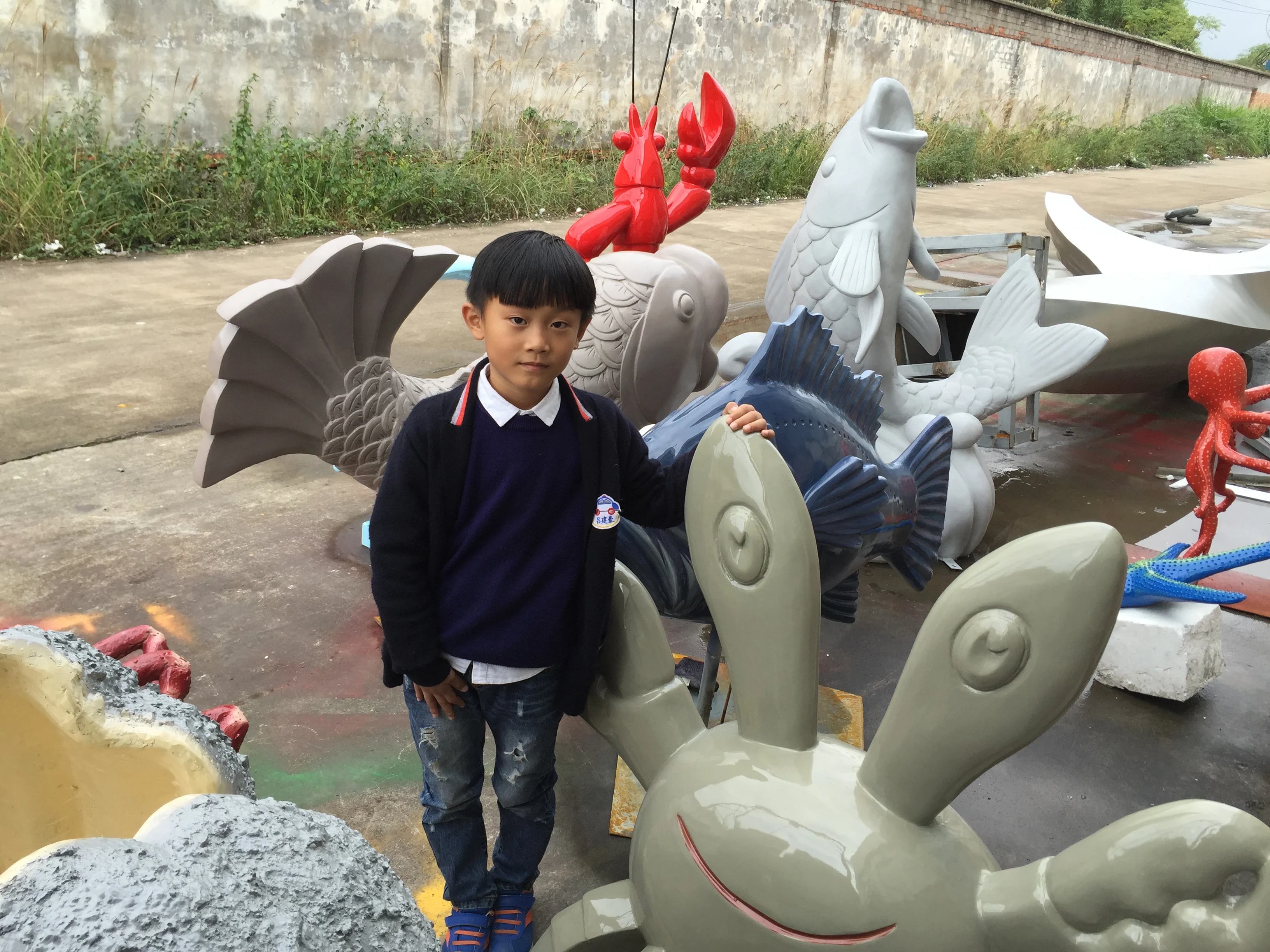 Modern art fiberglass Shopping mall window display prop crab sea animal statue home decoration indoor sculpture