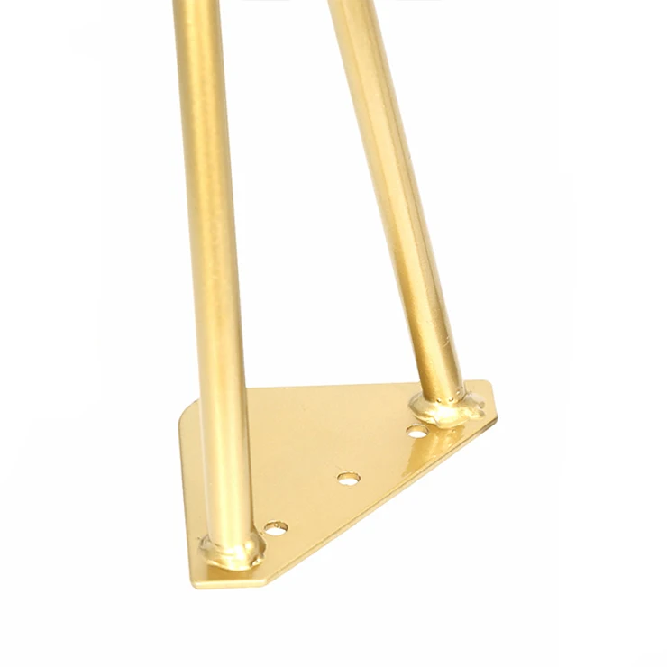 Hot sell in Europe Manufactory price cheap hairpin Legs Solid Steel Hairpin Black/Gold color Table legs