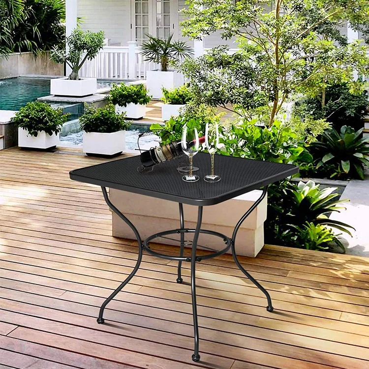 Steel Mesh Outdoor Metal Garden Table