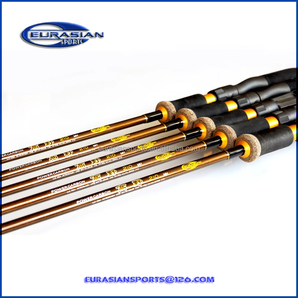 2.10m,10-30g,graphite carbon spin fishing rod