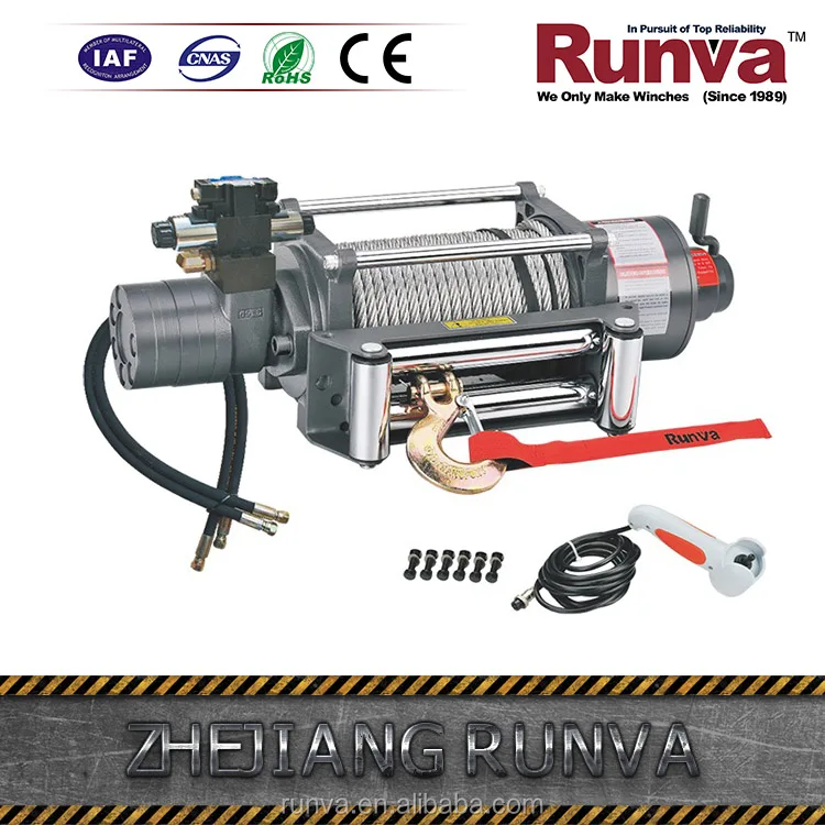 Runva Заводская распродажа 4WD 12 В 10000 фунтов HWP10000U гидравлический длинный трос лебедки
