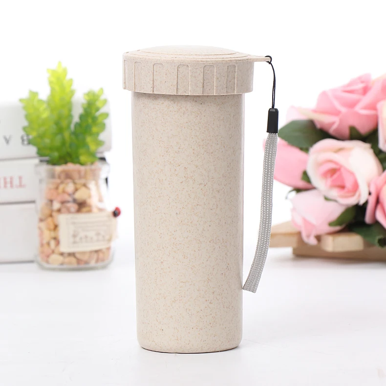 
Hot Sale Custom Design 430ML Seal Leak Proof Multicolor Biodegradable Wheat Straw Cup 