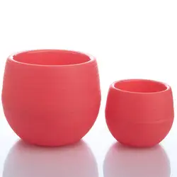 Mini Round Plastic Plant Flower Pot for Garden Home Office Decor
