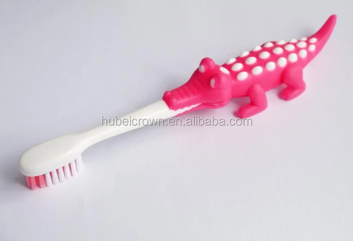 Manufacturer Private label ISO certificated  crocodile ultra extra soft nylon dupont Kid children rubber Toothbrush
