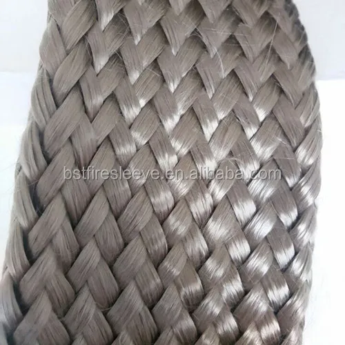 LAVA rock fiber basalt insulation Heat Resistance Braided Titanium Sleeve