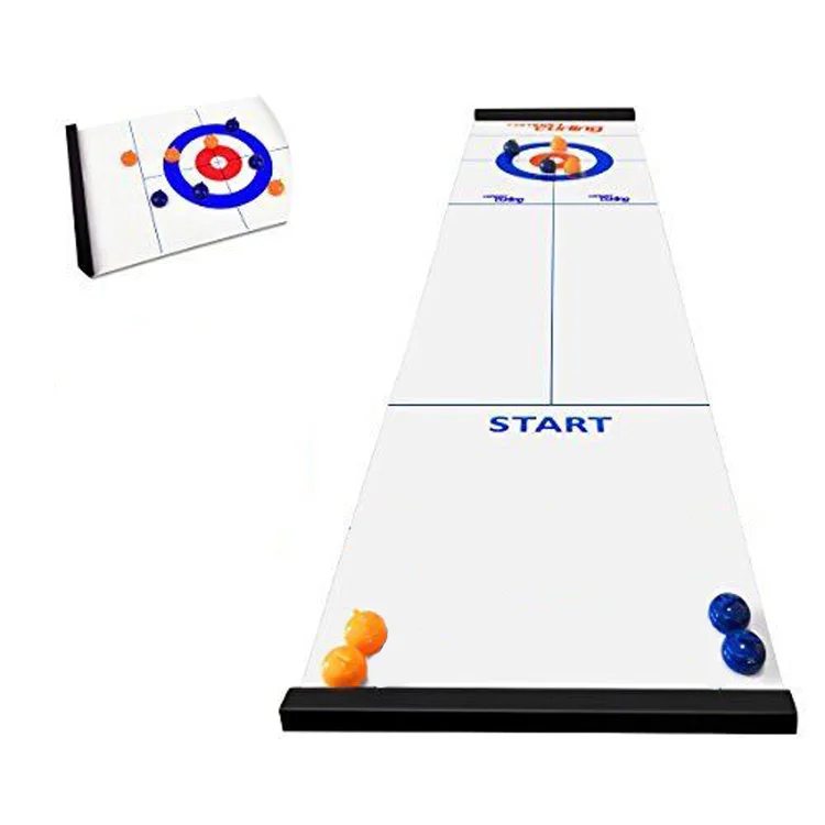 
Tabletop Curling Game Portable Mini Travel Kids Adults Family Sports Board Game 