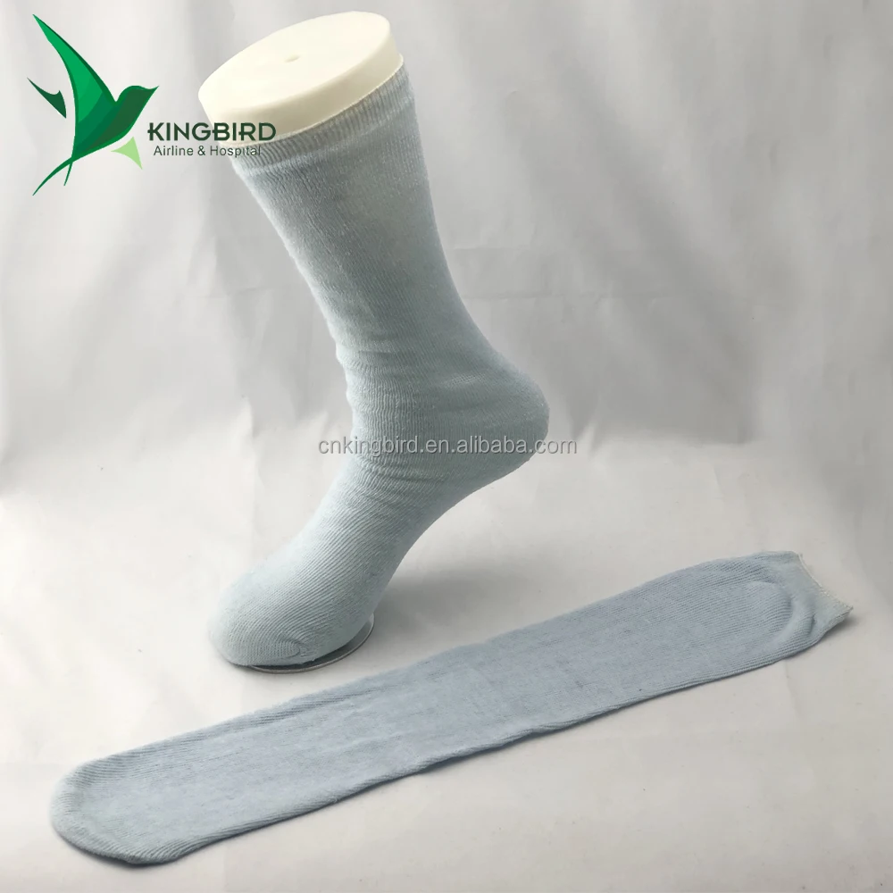 Airline Disposable Gray Polyester Custom Socks