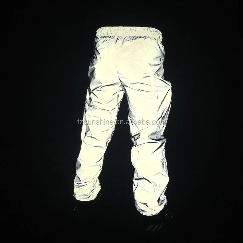 2022 Custom Reflective Pants with mesh lining Wholesale hip hop cargo pants