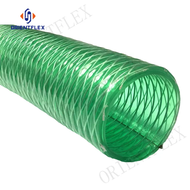 
Cheap bendable no smelling use pvc spiral steel wire reinforced suction water hose manufacturer supplier 
