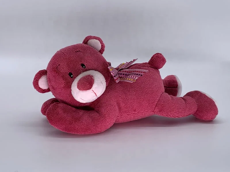 Plush Stuffed Small Velvet Red Teddy Bear For Baby Gift