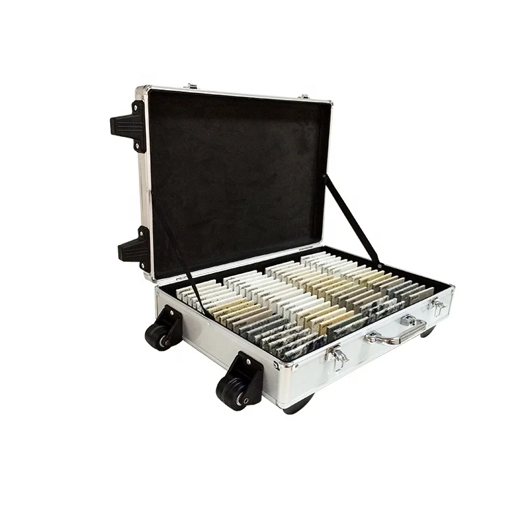 Factory Price Aluminum Display Box Acrylic Retail Counter Sample Tile Stairs case Card Show