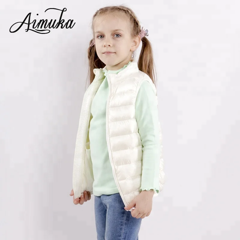 
Winter Vests Wholesale Candy Colors New Kids Down Vests 