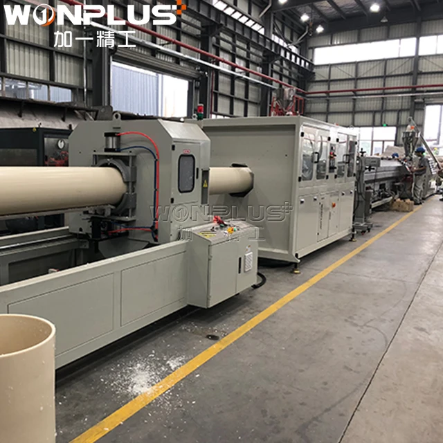 
uPVC PVC pipe extrusion line with conical twin screw extruder machinery 